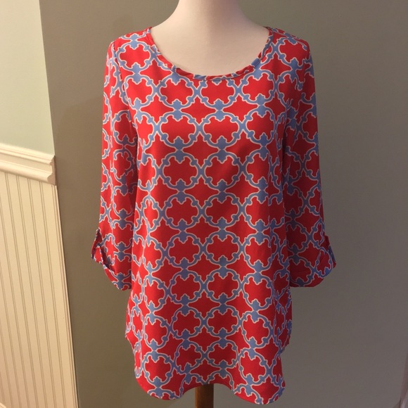 🎉 NWOT | NEWBURY KUSTOM 3/4 SLEEVE BLOUSE 🎉 - Picture 1 of 8